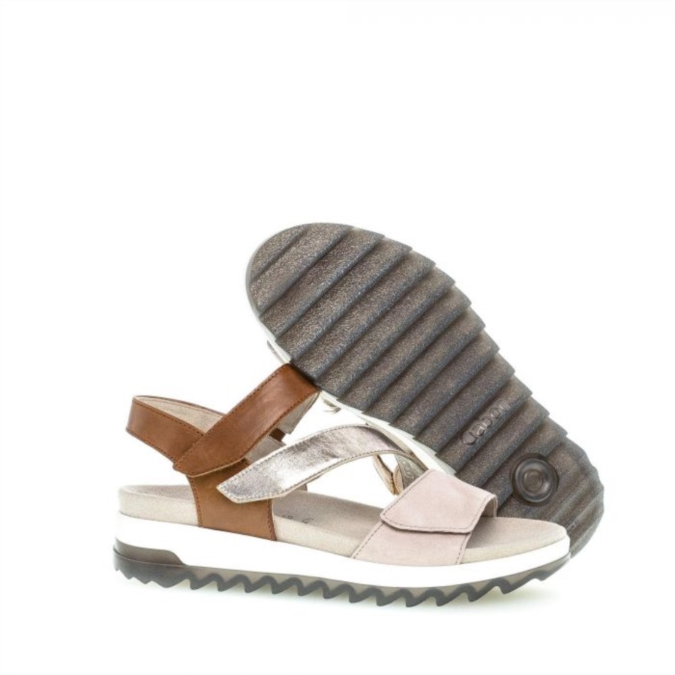 Gabour | Exclusif 4674254 - Daim Beige Et Cuir Marron